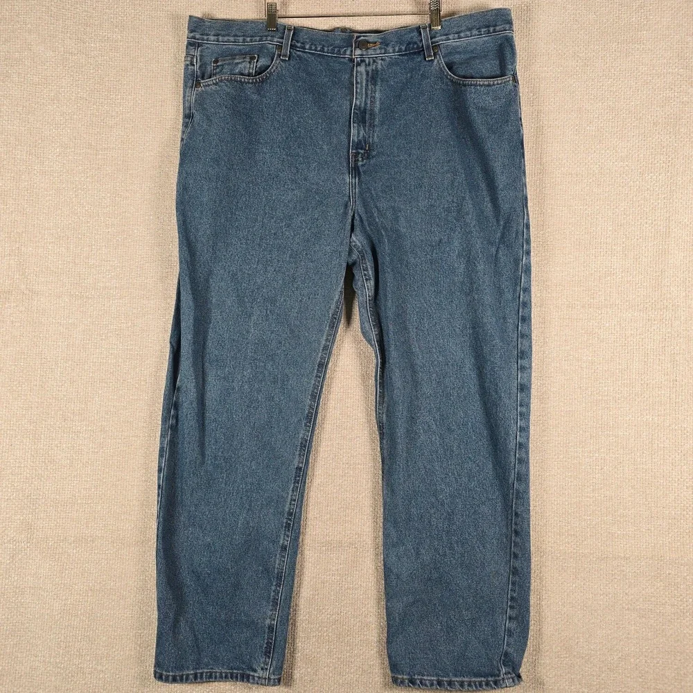 Faded Glory Mens Regular Fit Straight Leg Blue Denim Jeans 44x32 106415